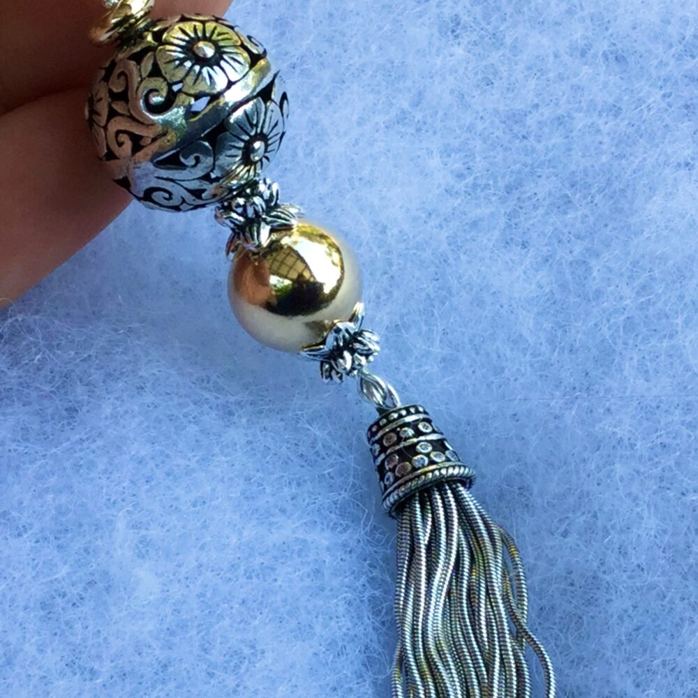 Flora Two Tone Tassel pendant