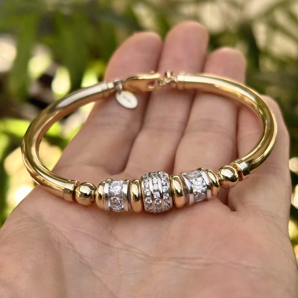 Catherine Eliza Wide Band Gold Filled Bracelet
