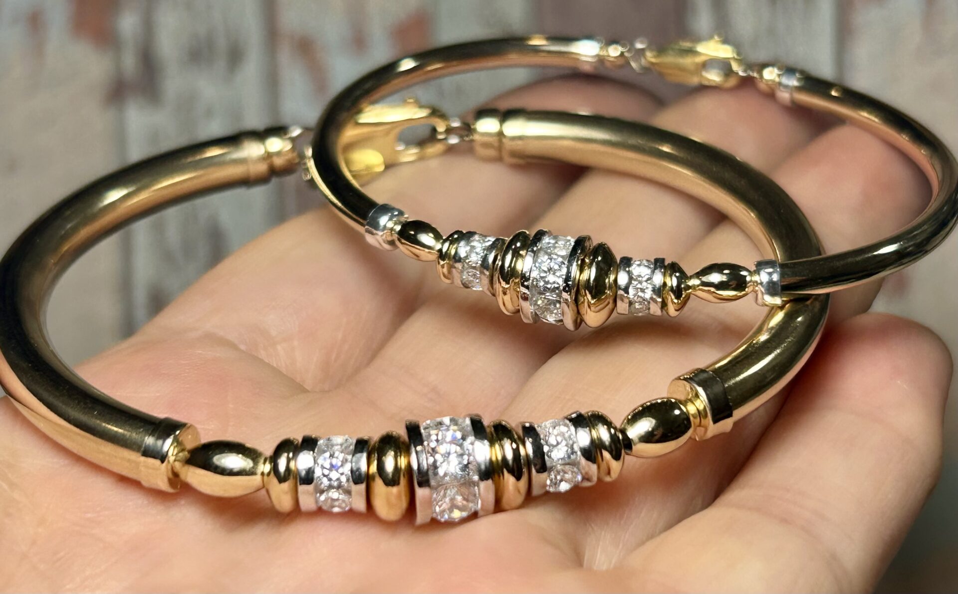 Eliza Cubic Zirconia Gold Filled Bracelet - Image 4