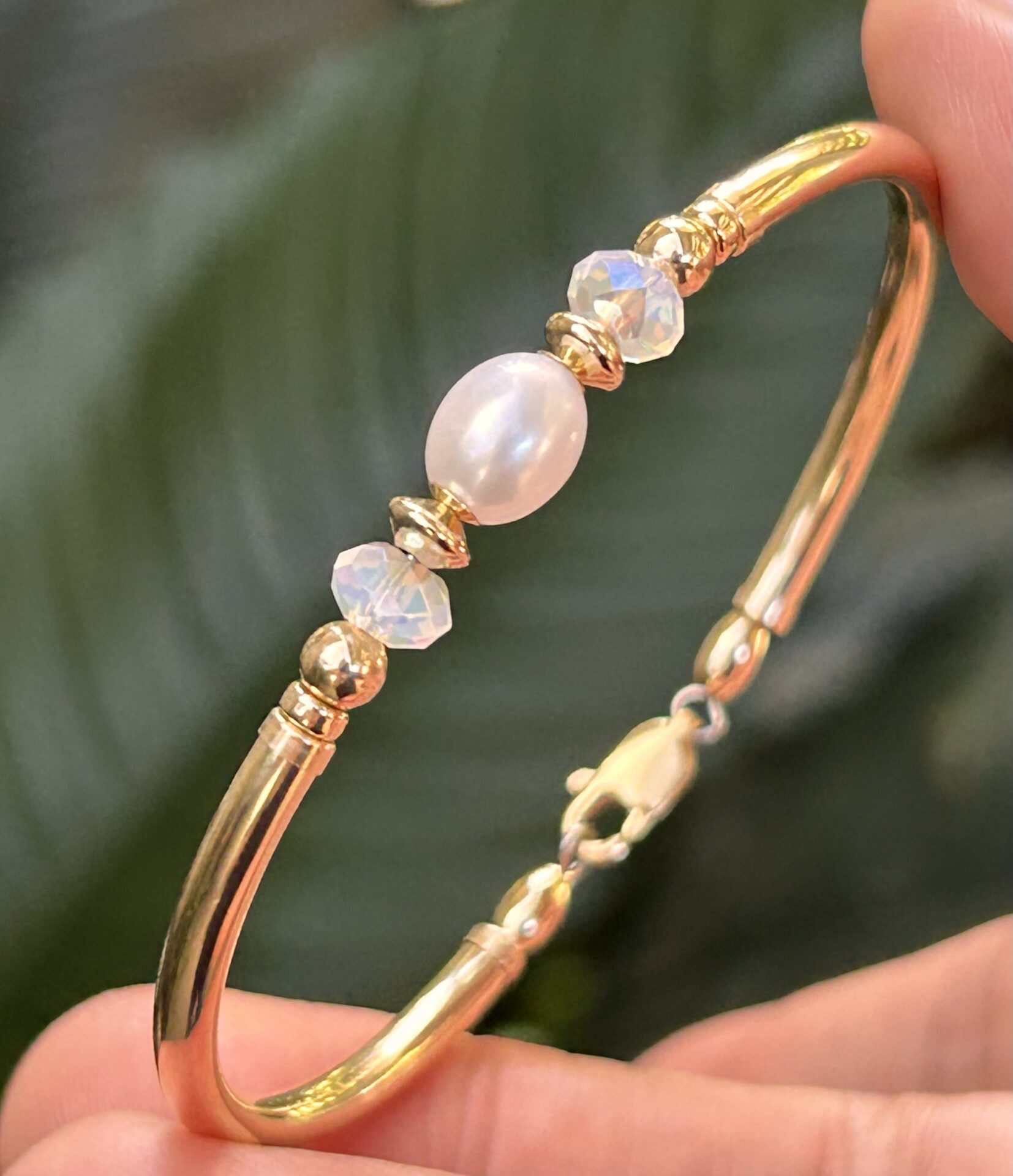 Lena White Pearl Gold Filled Bracelet
