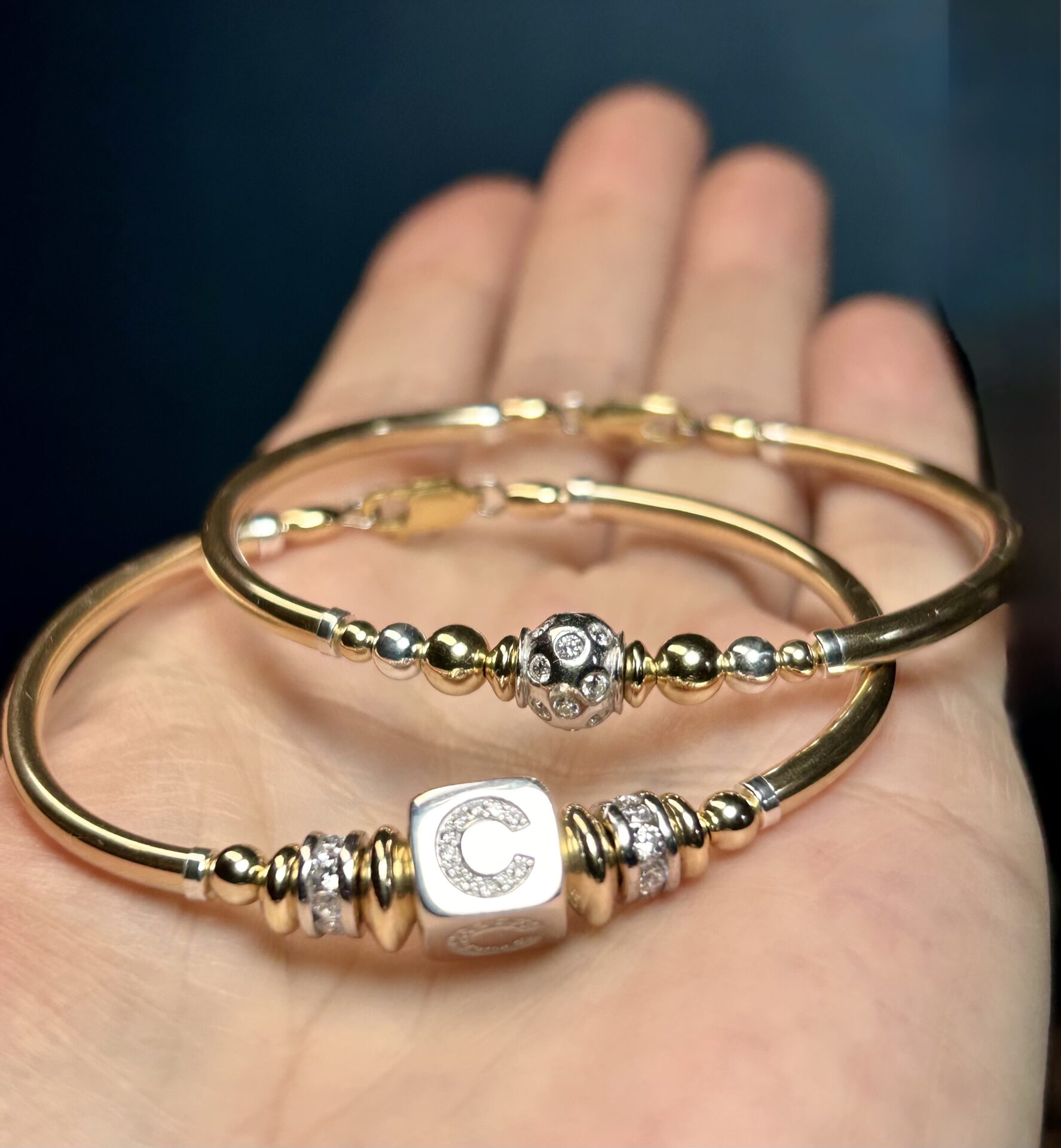 Initial Cz Gold Filled Bracelet - Image 4