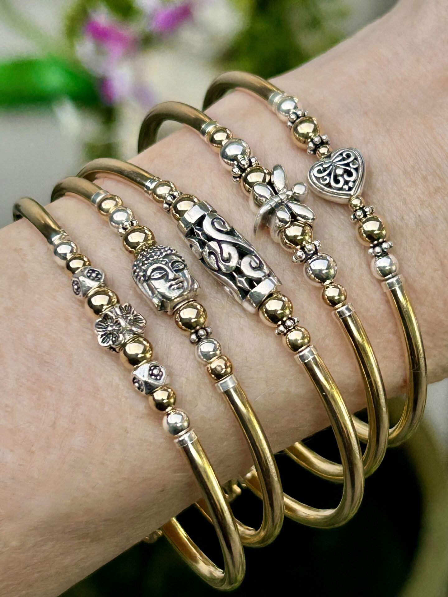 Meika Filigree Heart Gold Filled Bracelet - Image 2