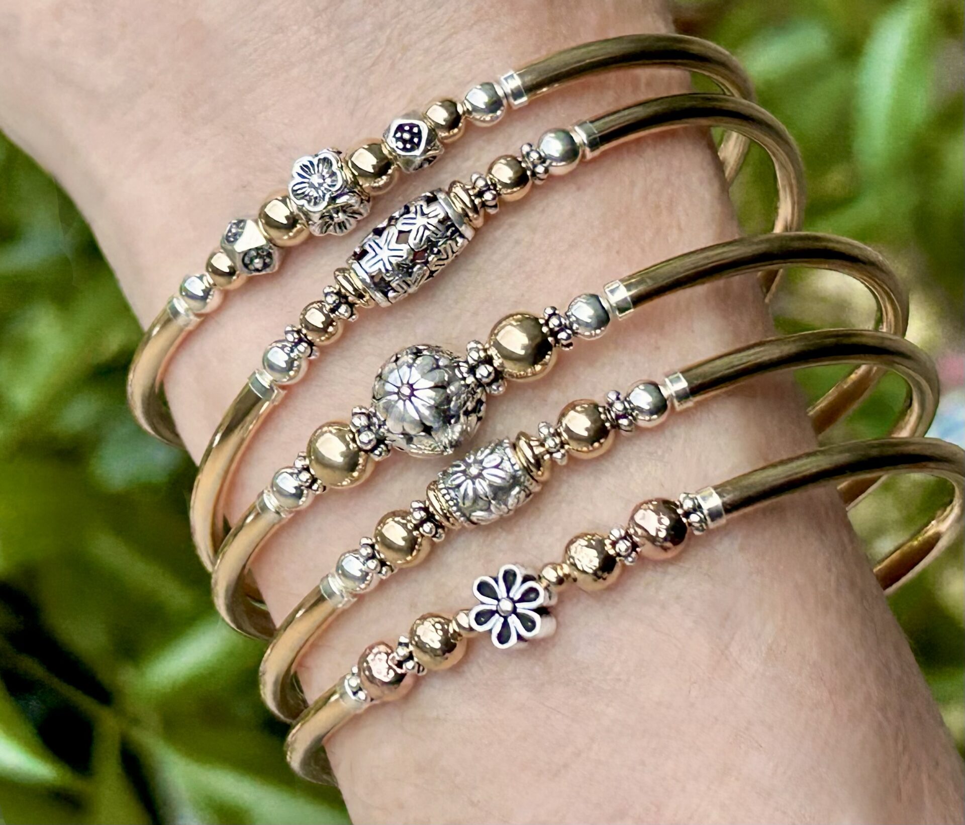 Sisterhood 2 Tone Gold Filled Bracelet - Image 4