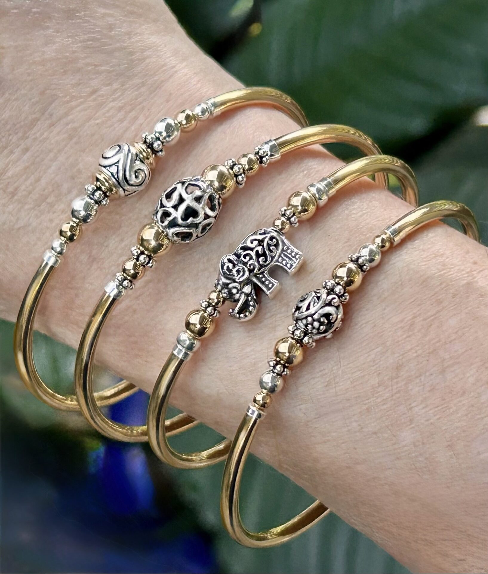 Oshun 2 Tone Gold Filled Bracelet - Image 3