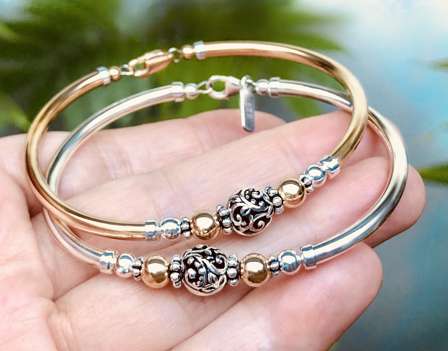 Koru 2 Tone Gold Filled Bracelet - Image 3