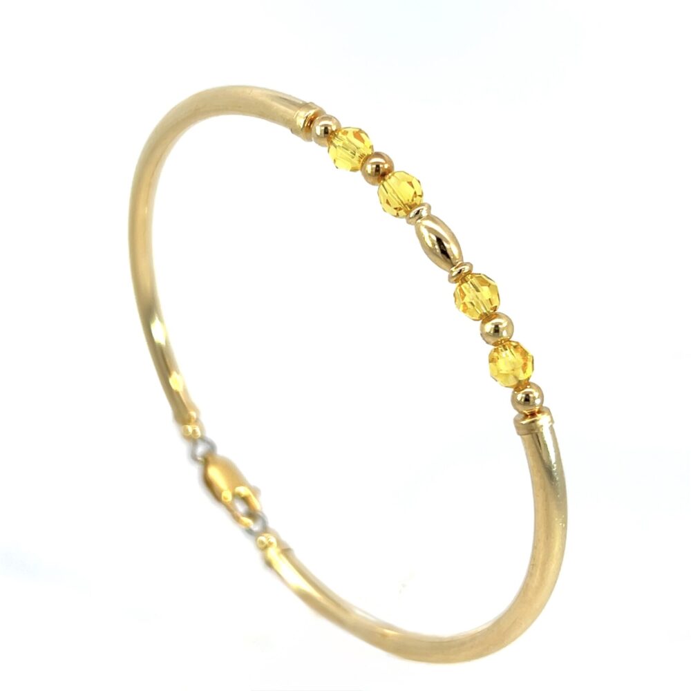 Abbie Citrine Austrian Crystal Gold Filled Bracelet
