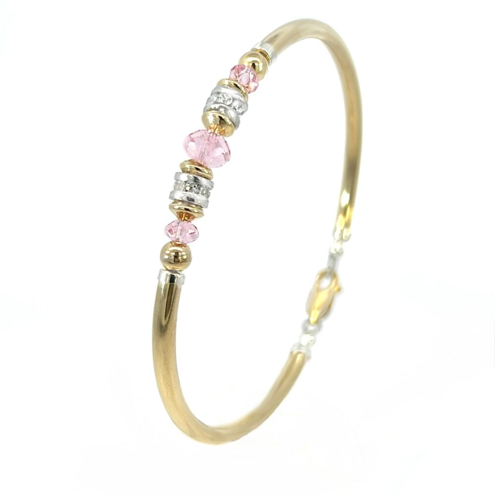 Vienna Pink Australian Crystal Gold Filled Bracelet