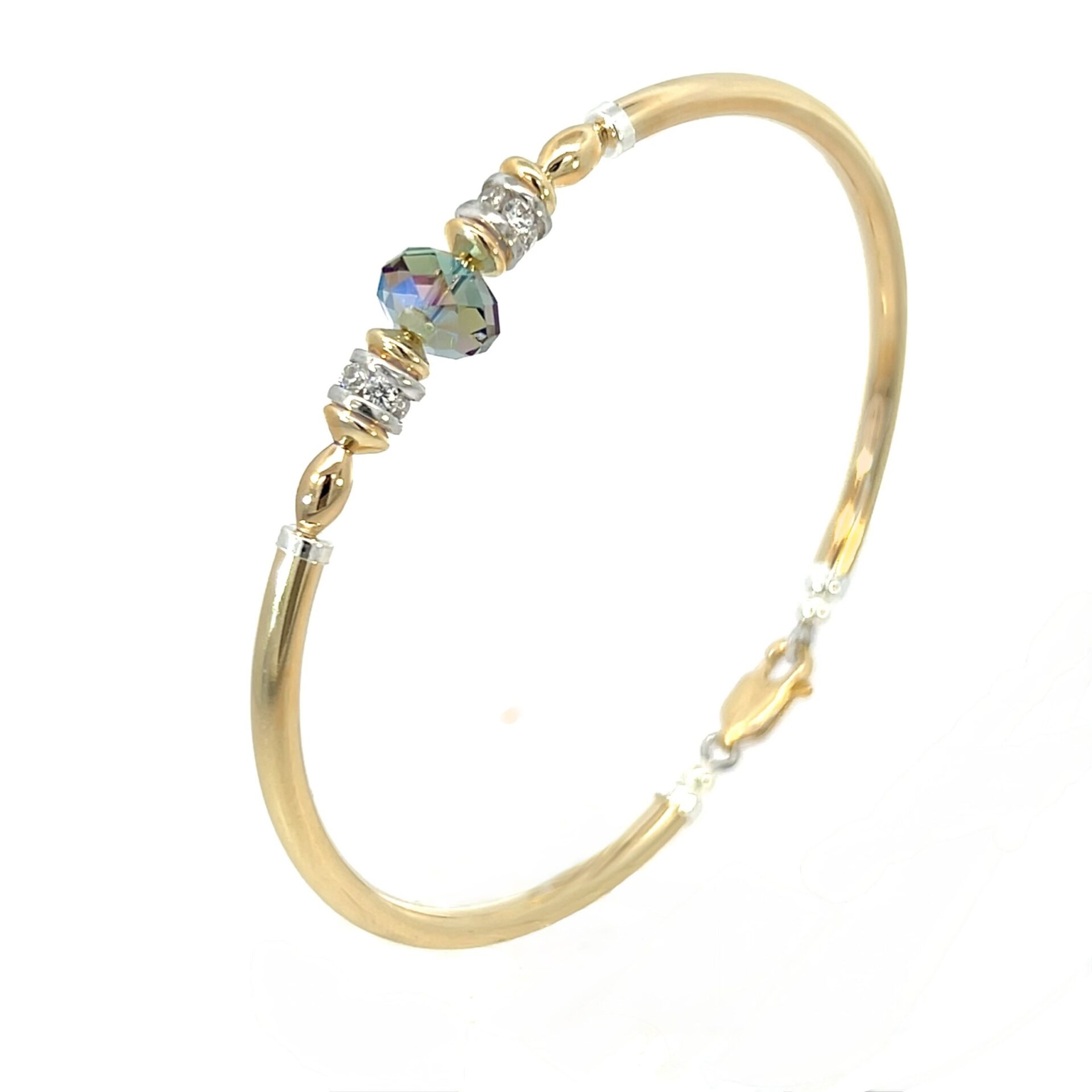 Carla Black Opal Austrian Crystal Gold Filled Bracelet