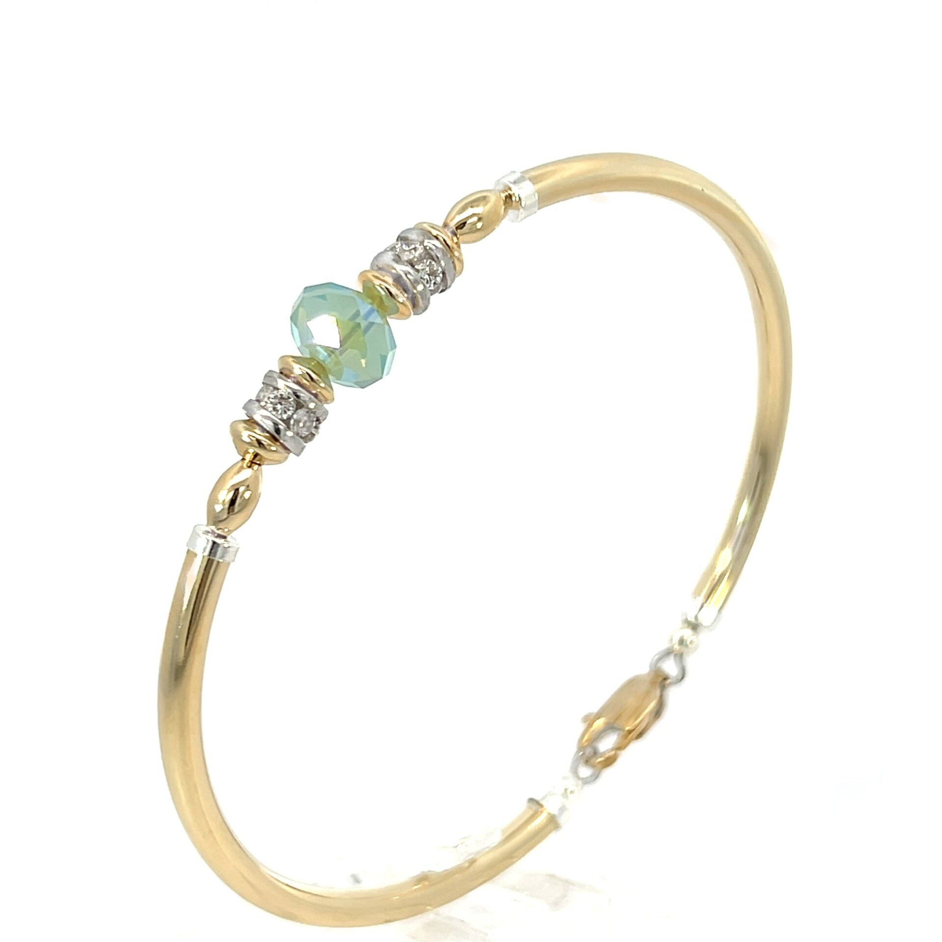Carla Ocean Blue Austrian Crystal Gold Filled Bracelet
