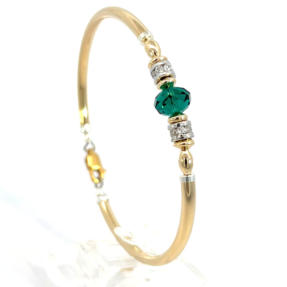 Carla Emerald Austrian Crystal Gold Filled Bracelet