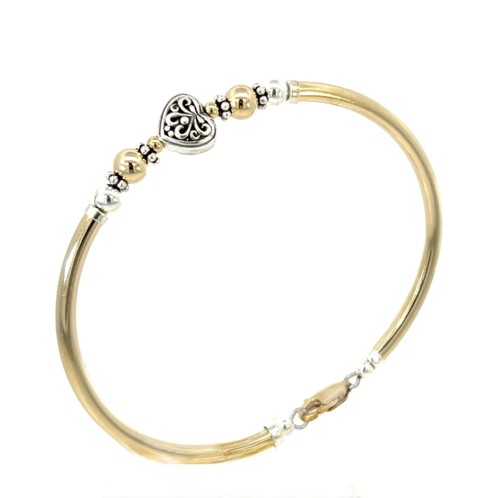 Meika Filigree Heart Gold Filled Bracelet