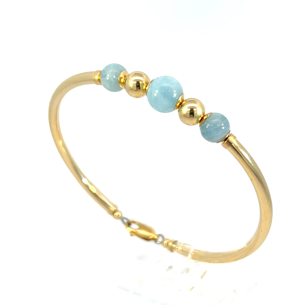 Aquamarine Classic Gold Filled Bracelet