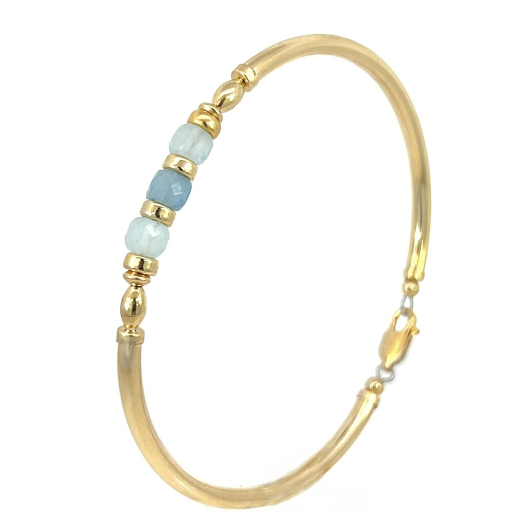 Aquamarine Pia Gold Filled Bracelet