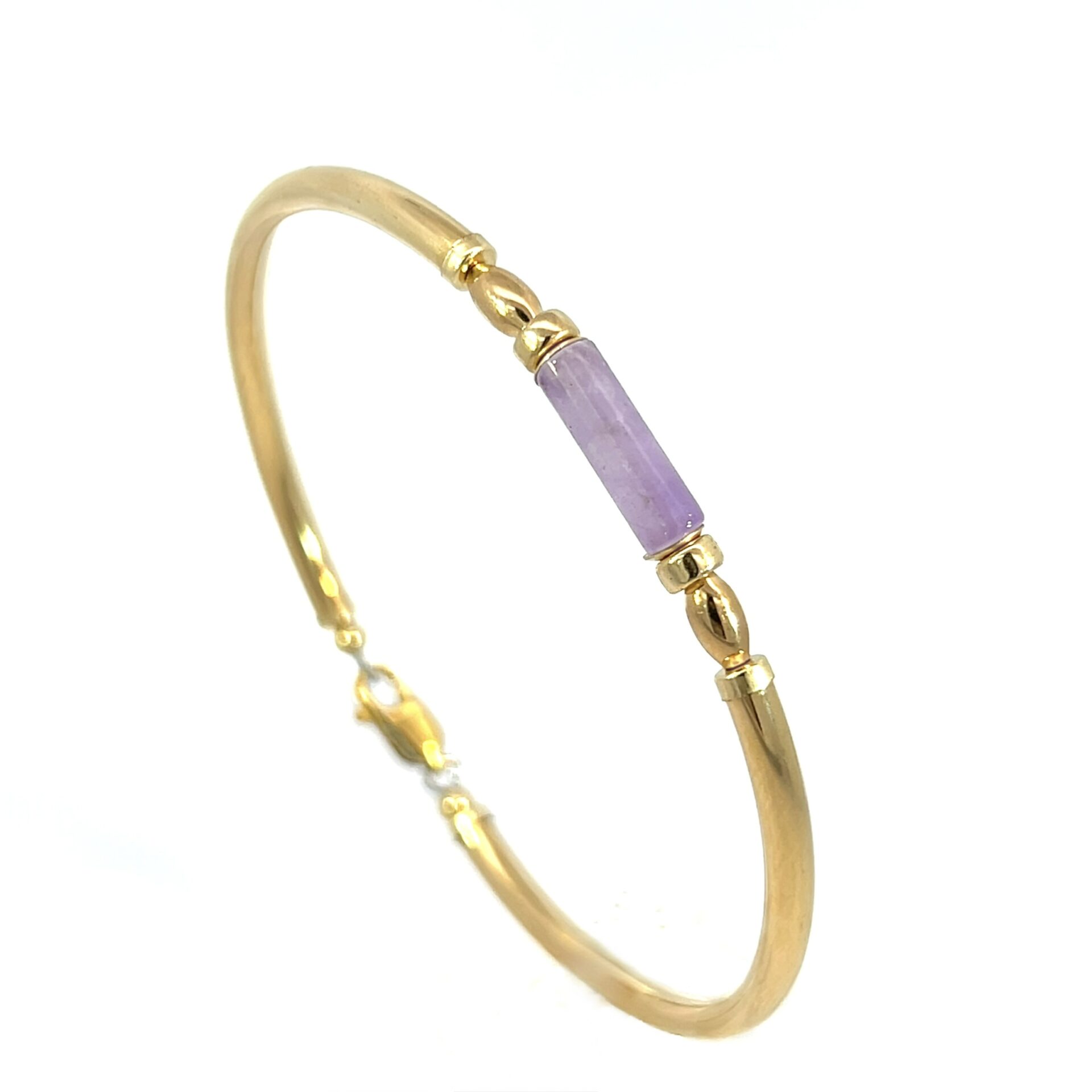 Amethyst Cylinder Gold Filled Bracelet - Image 6