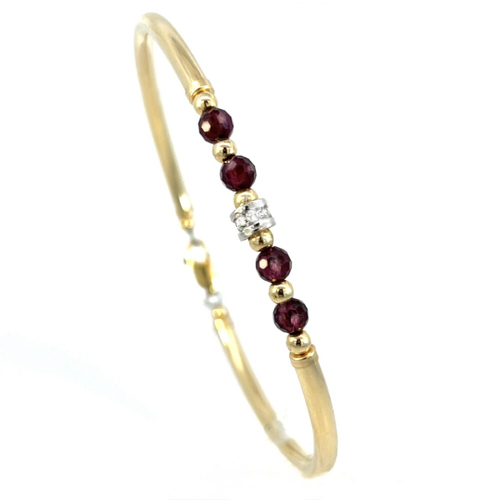 Garnet Nikki Gold Filled Bracelet