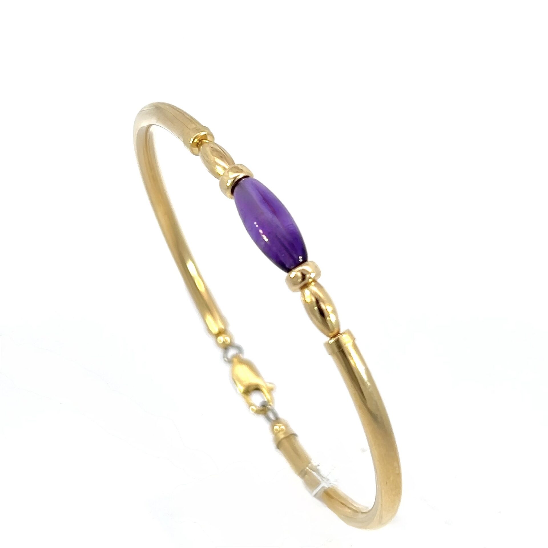 Amethyst Oval Gold Filled Bracelet