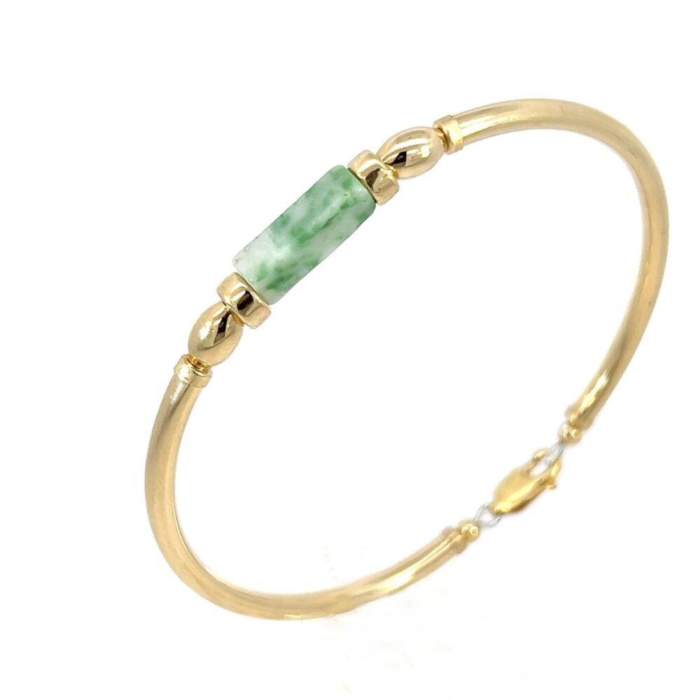 Jade White Gemstone 14k Gold Filled Bracelet