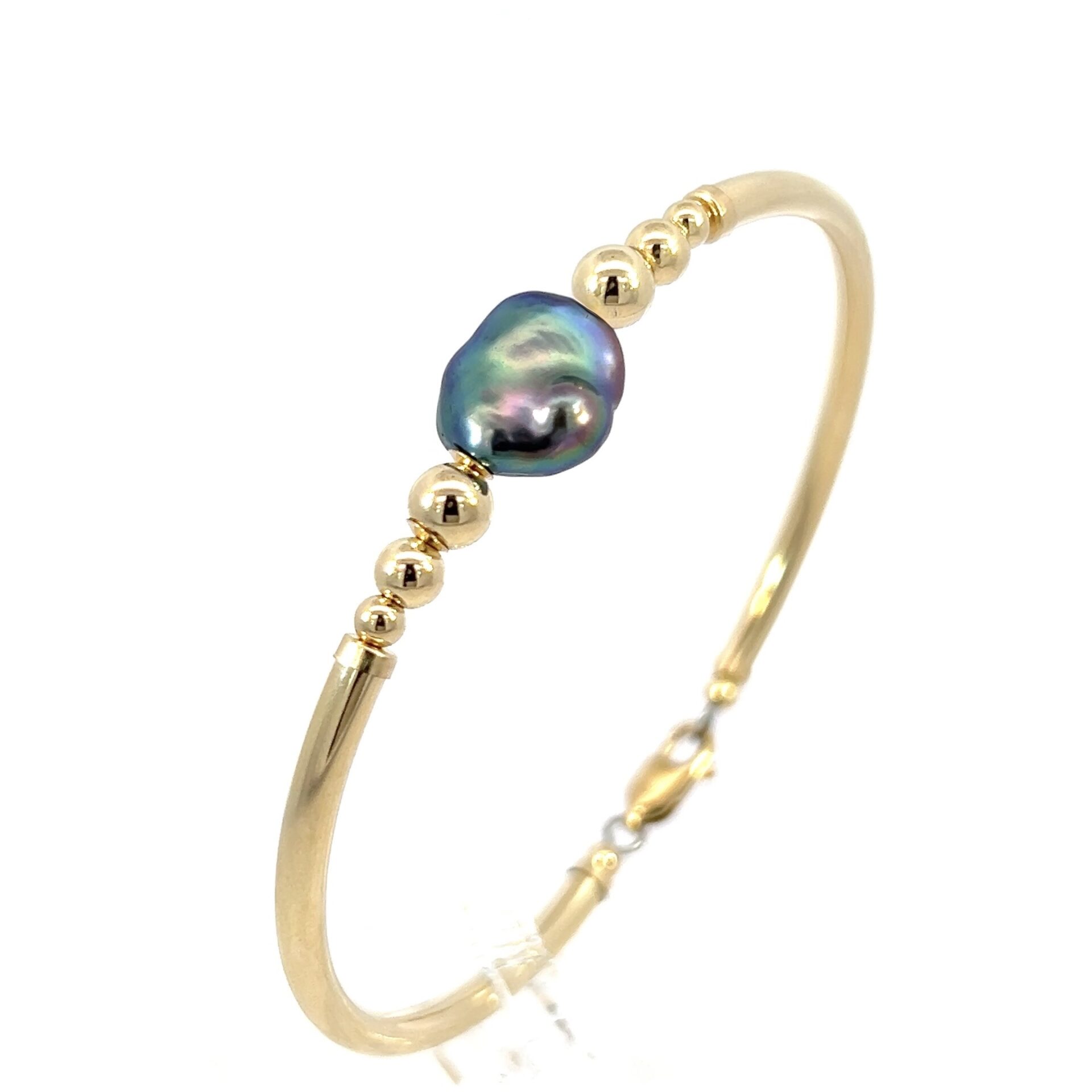 Keshi Black Pearl Gold Filled Bracelet