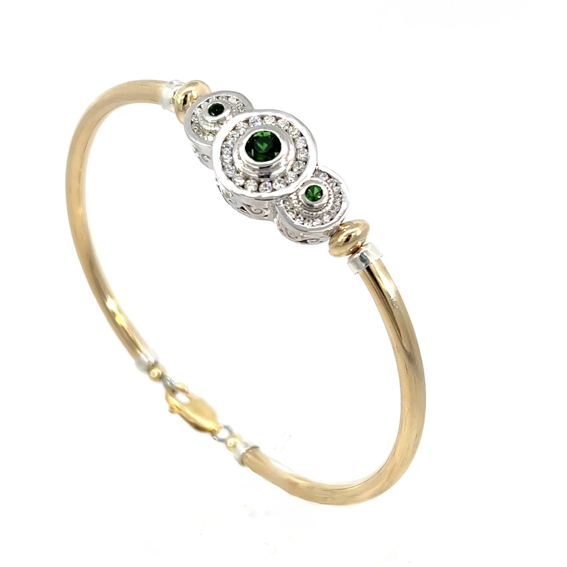 Emerald Tri-Anastasia Gold Filled Bracelet - Image 2