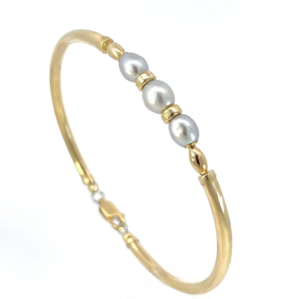 Pia Platinum Blue Pearl Gold Filled Bracelet