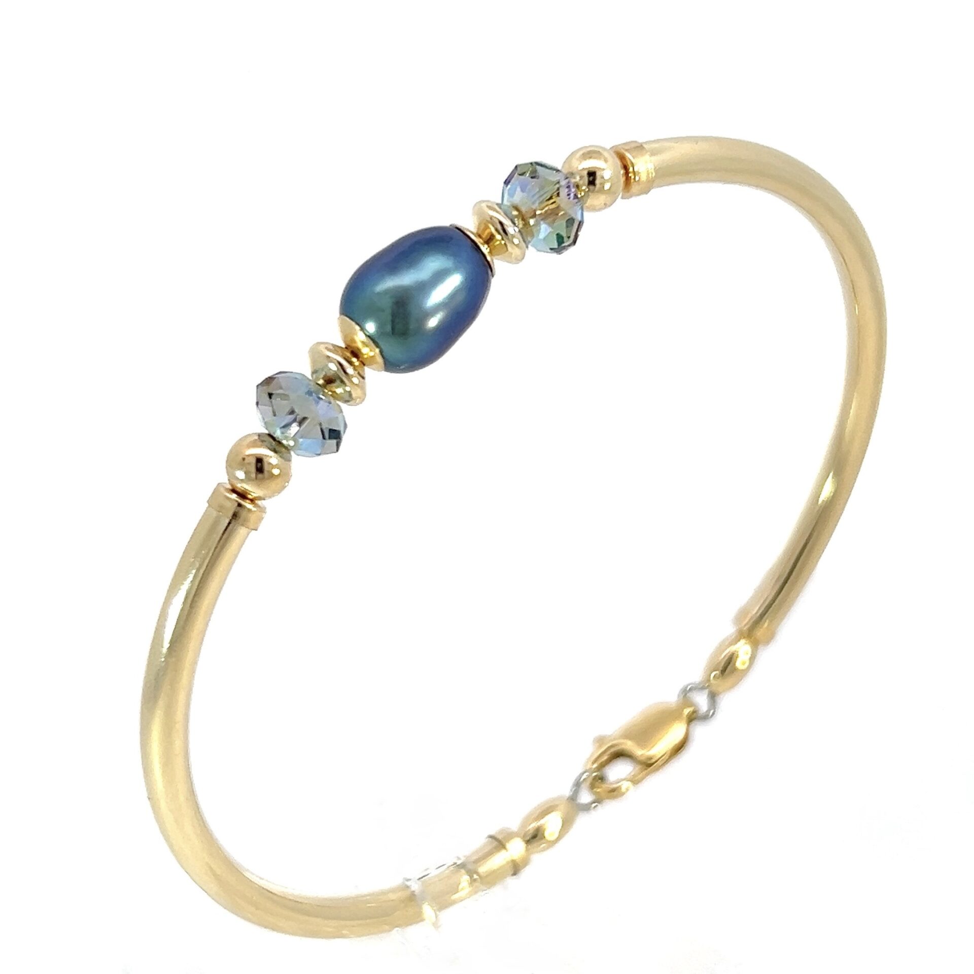 Lena Black Pearl Gold Filled Bracelet