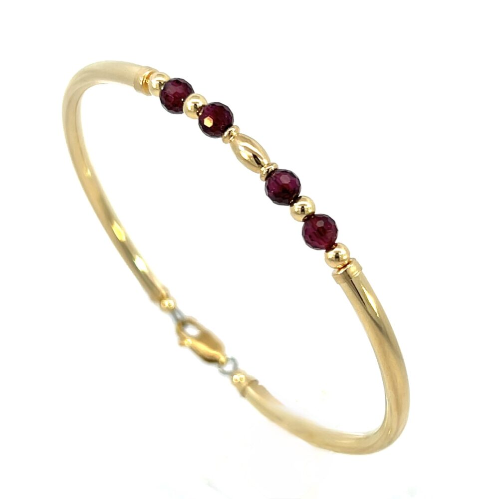 Garnet Abbie Gold Filled Bracelet