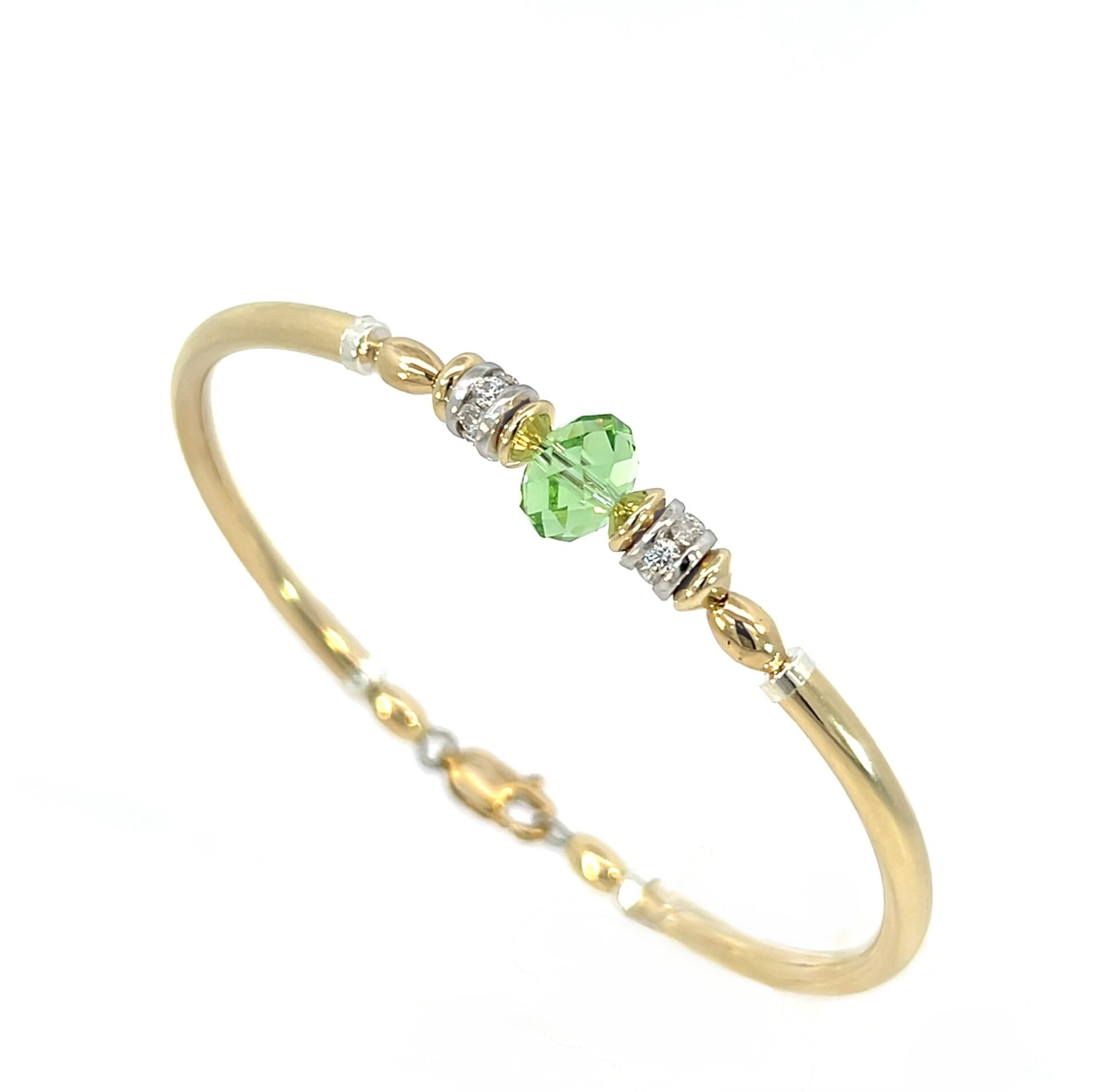 Carla Peridot Austrian Crystal Gold Filled Bracelet