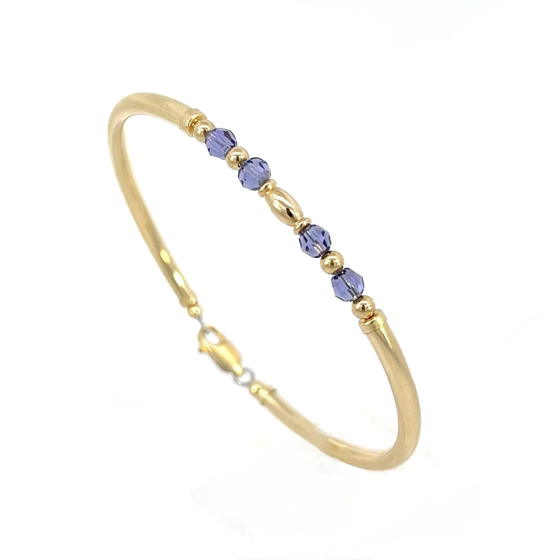 Abbie Tanzanite Austrian Crystal Gold Filled Bracelet