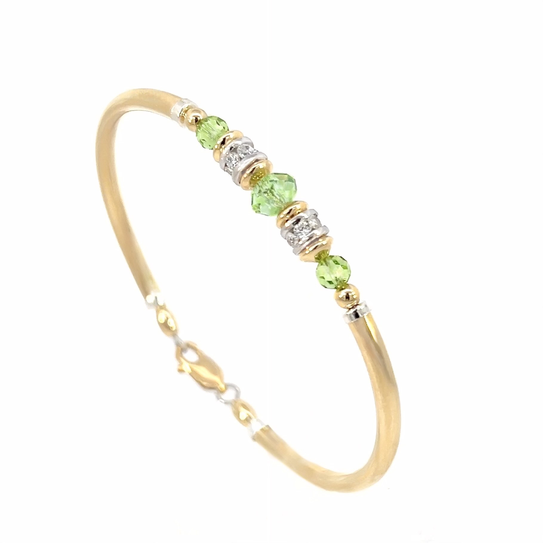 Vienna Peridot Austrian Crystal Gold Filled Bracelet
