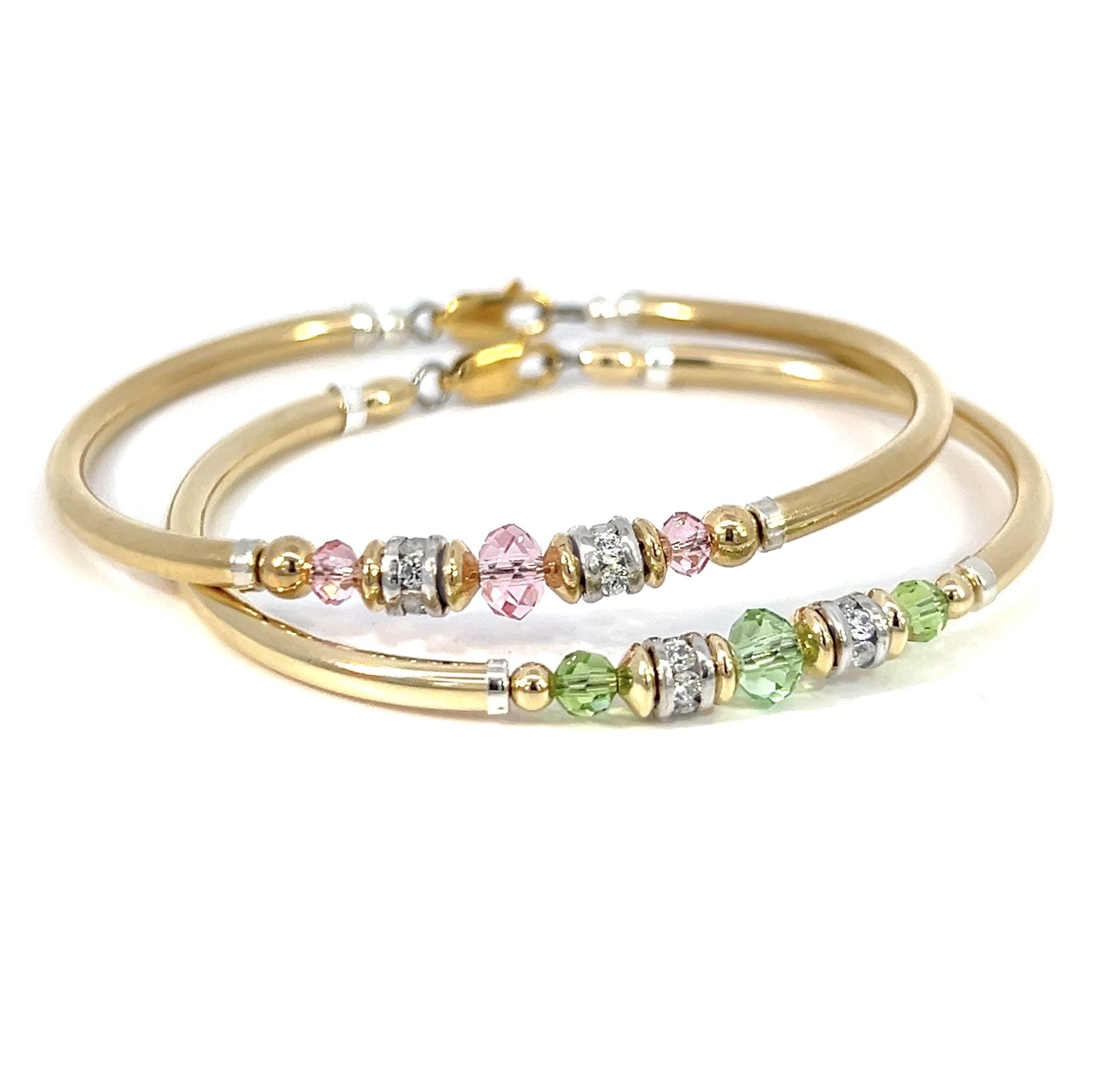 Vienna Pink Australian Crystal Gold Filled Bracelet - Image 3