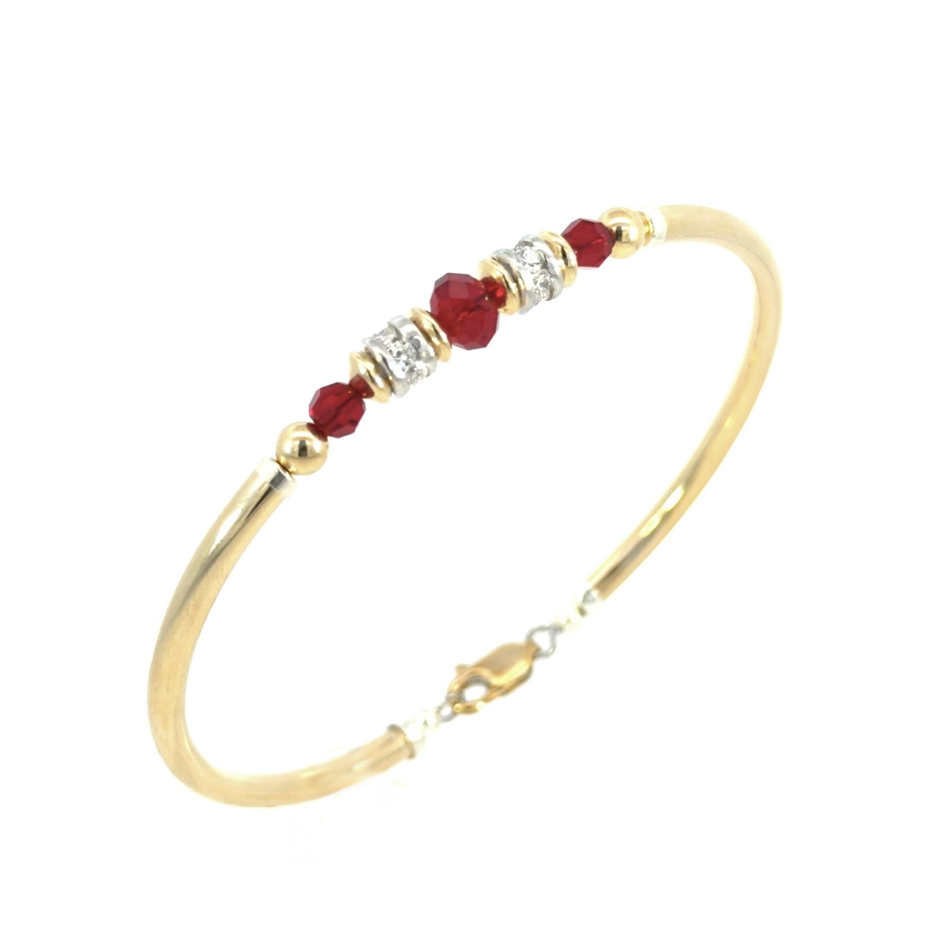 Vienna Red Austrian Crystal Gold Filled Bracelet
