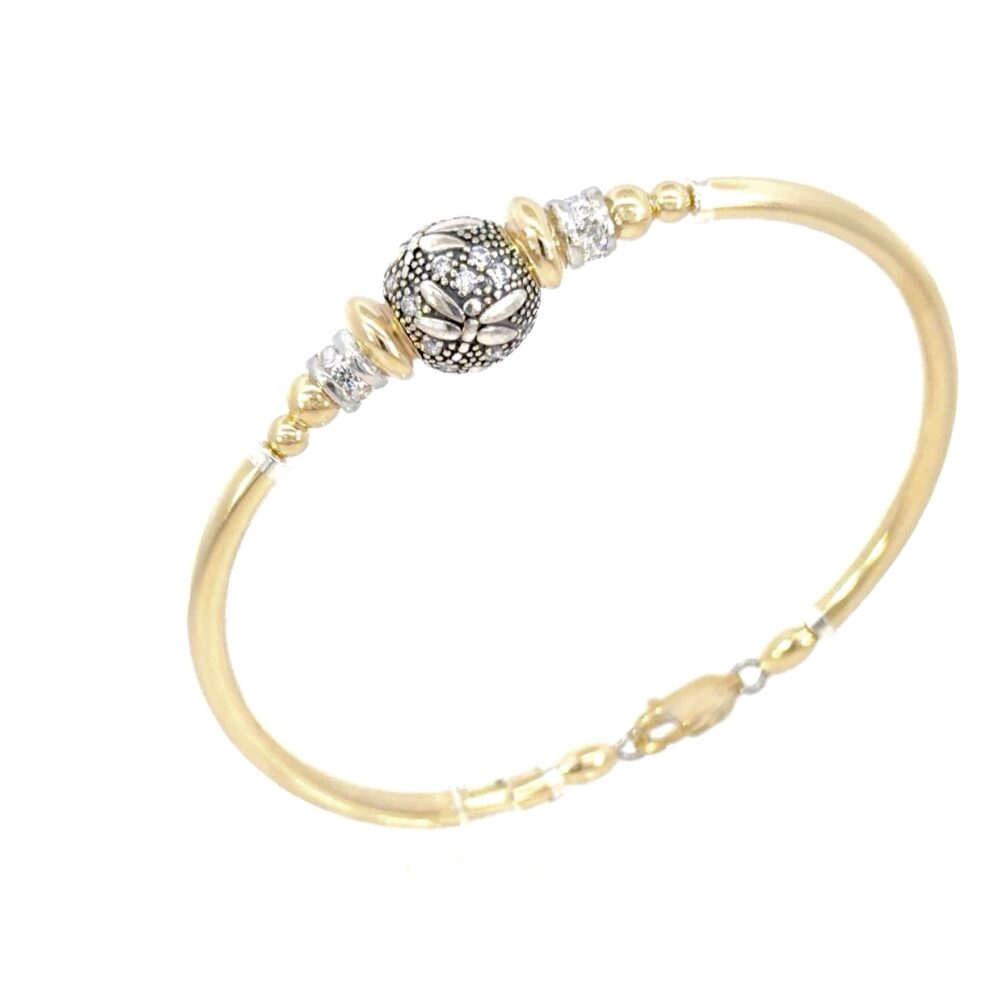 Dragonfly Cz Gold Filled Bracelet