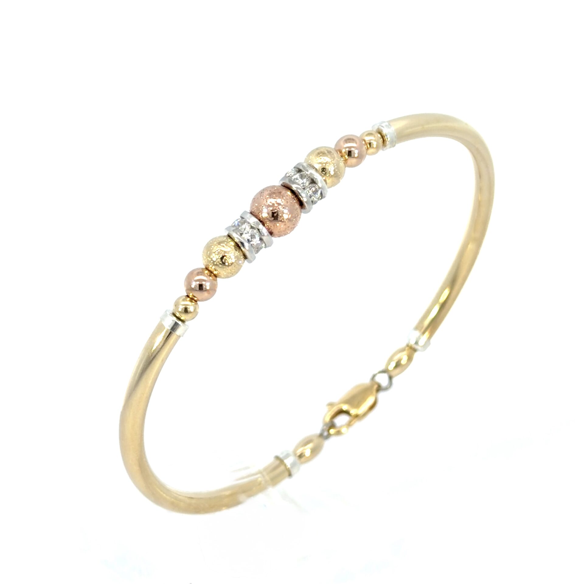 Amirah Tri Colour Cz Gold Filled Bracelet