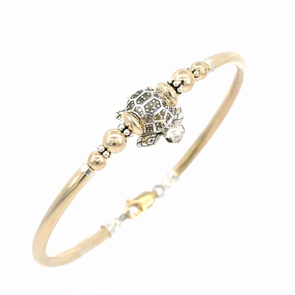 Green Sea Turtle Gold Filled Bracelet
