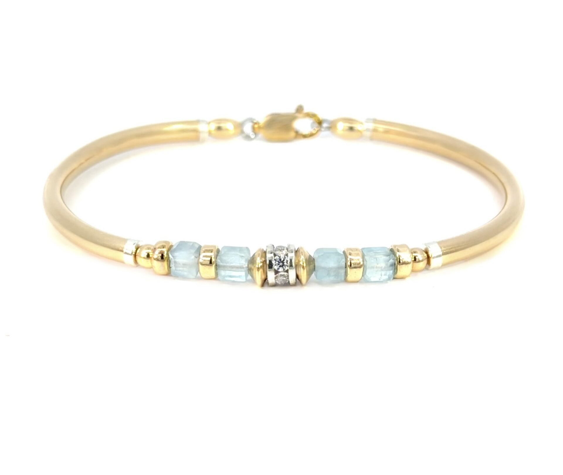 Aquamarine Nikki Gold Filled Bracelet