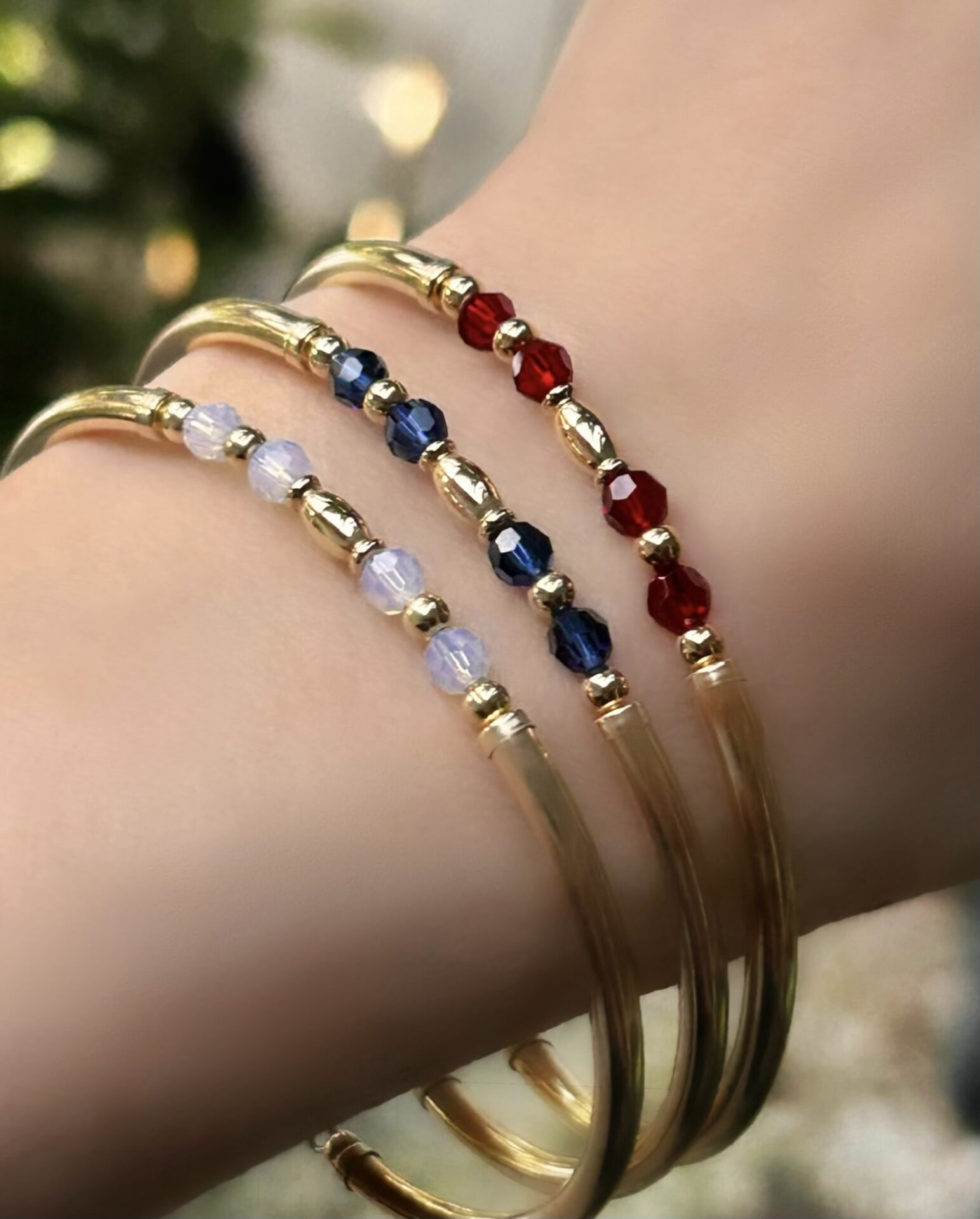 Abbie Opal Austrian Crystal Gold Filled Bracelet - Image 2
