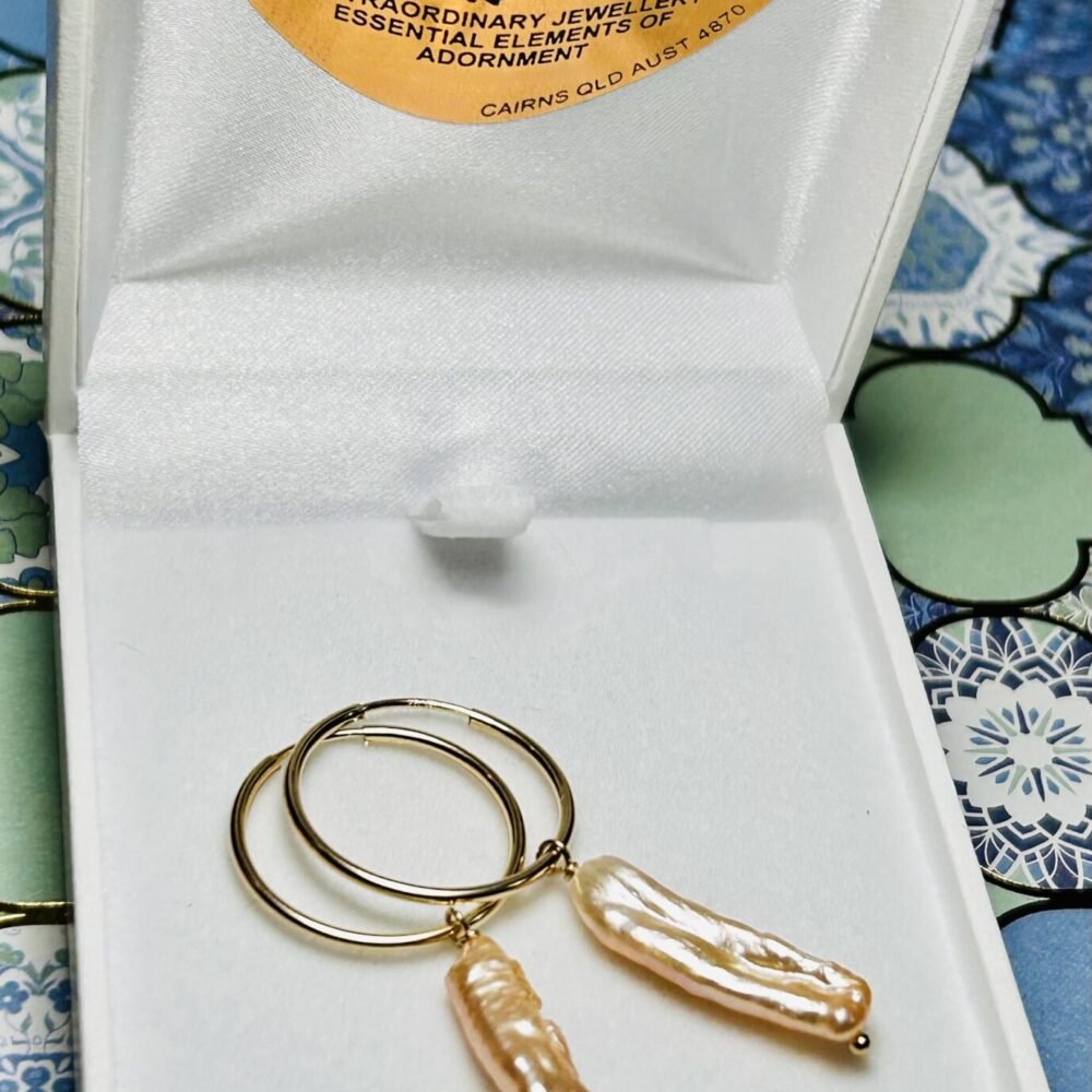 Keshi Pink Gold Filled Earrings