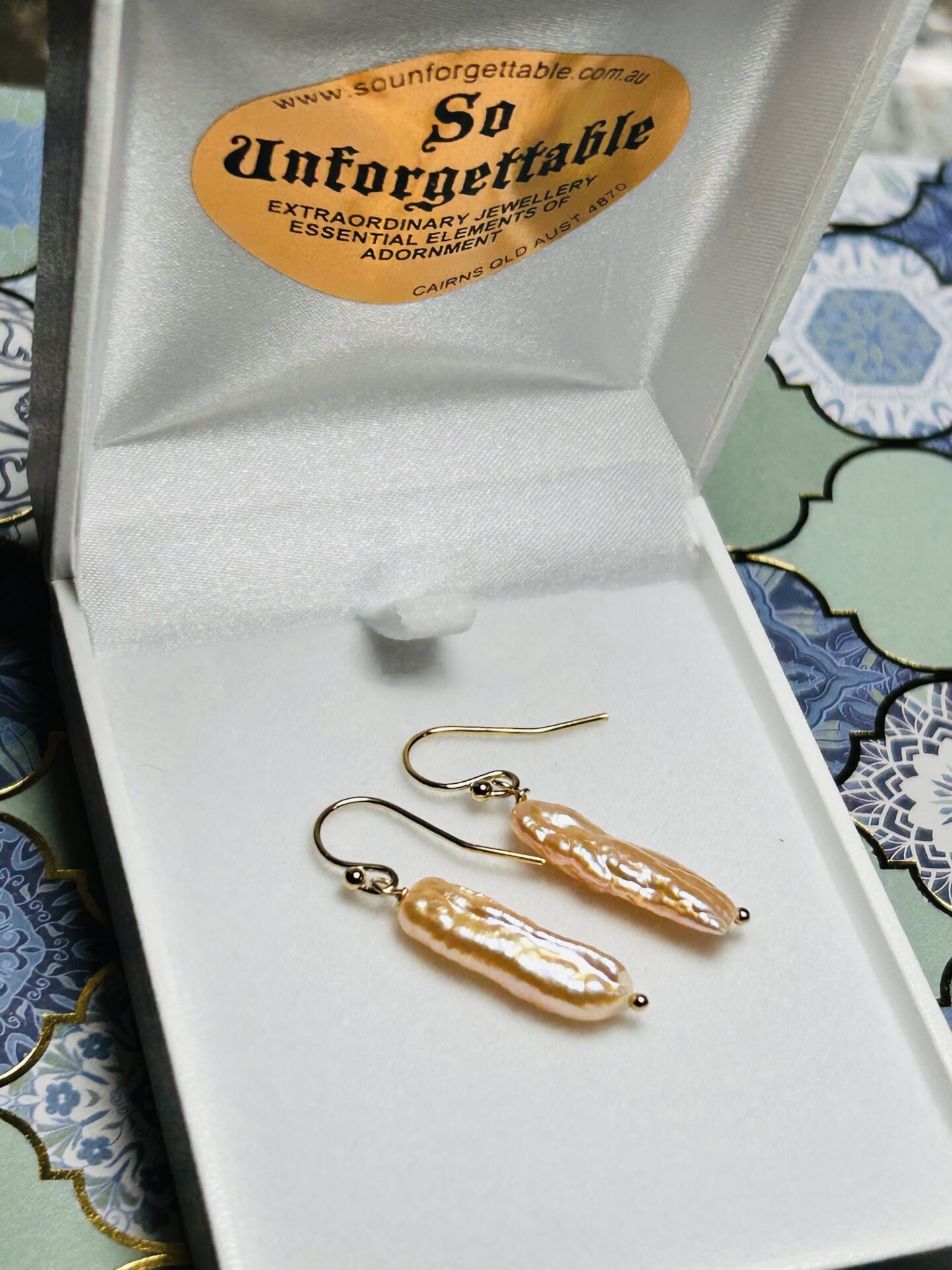 Earrings Pearl Keshi Pink Gold Filled - Image 2
