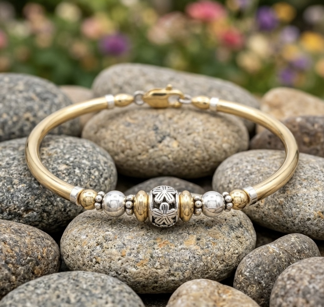 Mali 2 Tone Gold Filled Bracelet