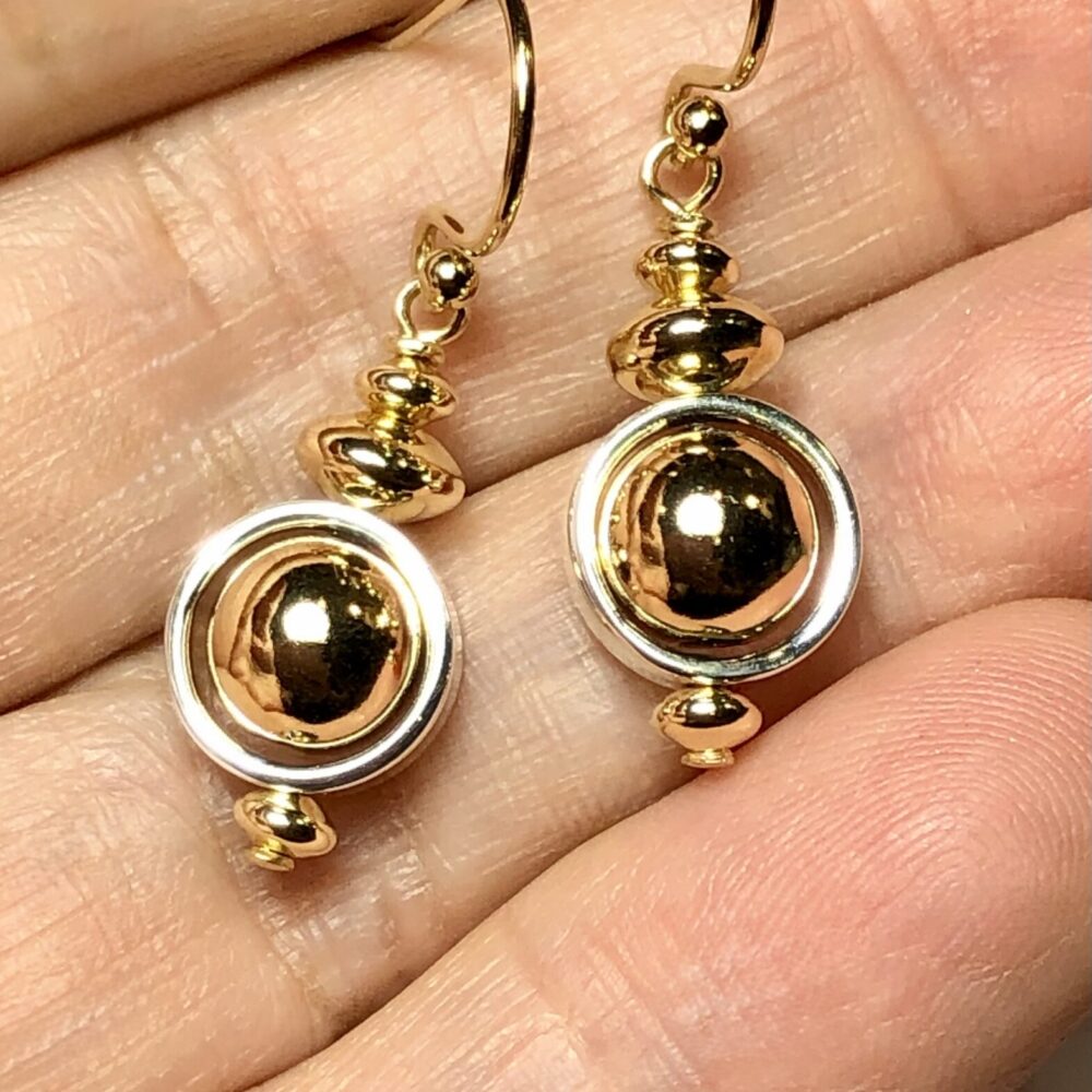 Eternity 2 Tone Gold Filled Earrings