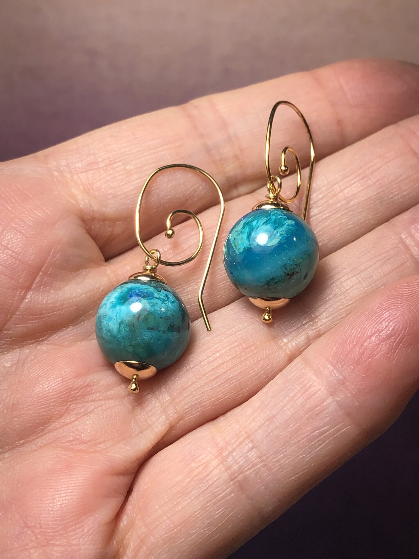 Earrings Gem Turquoise - Image 4