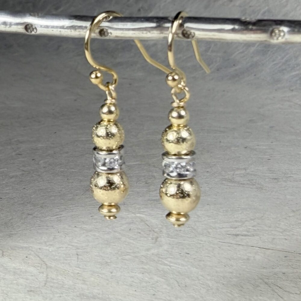 Earrings 2 Tone Cz Amirah