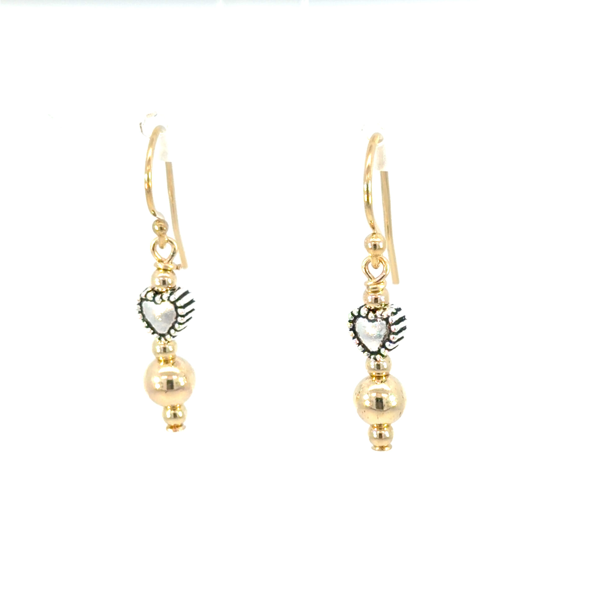 Earrings 2 Tone Emma Heart - Image 3