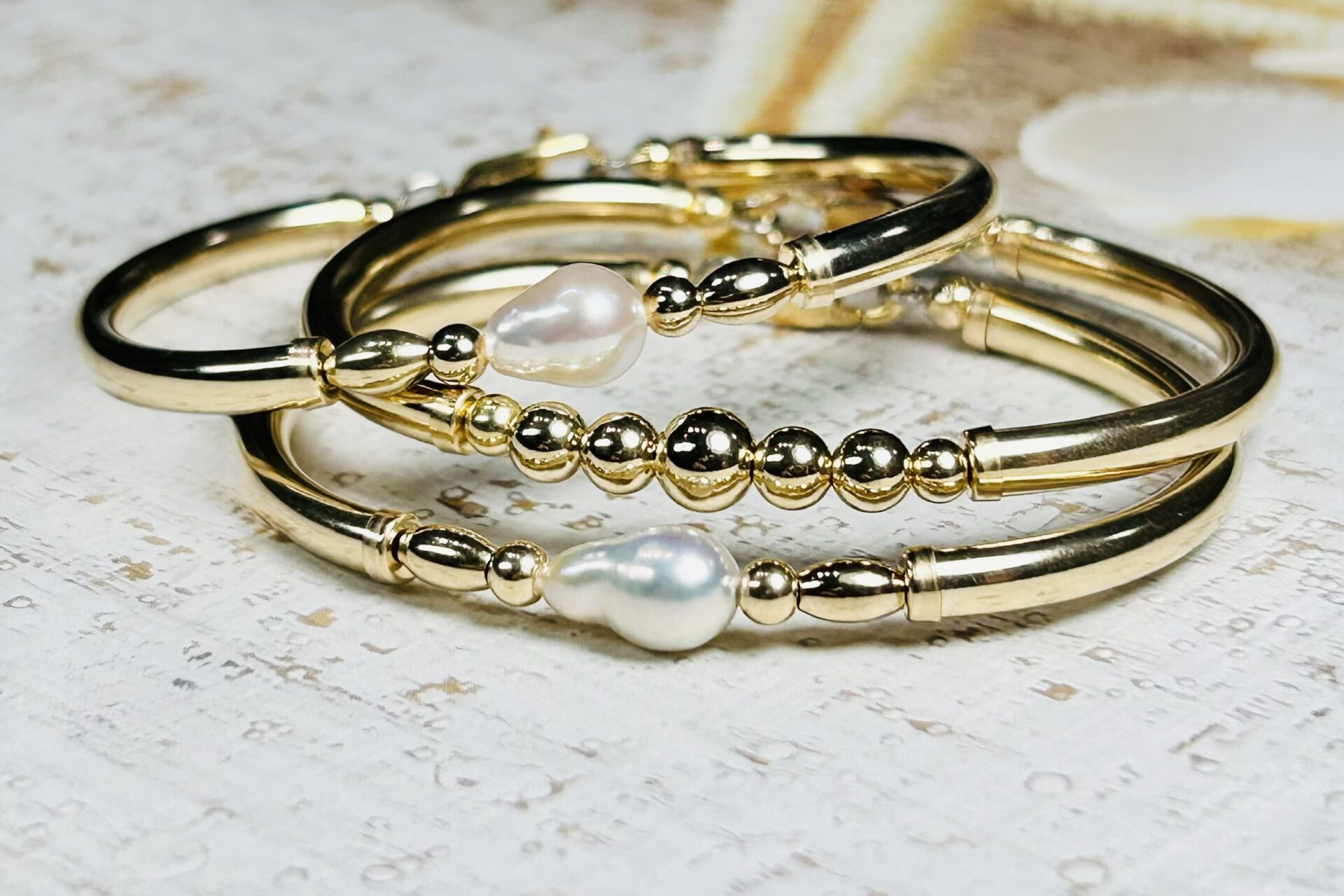 Baby Ariel Pearl Gold Filled Bracelet - Image 2