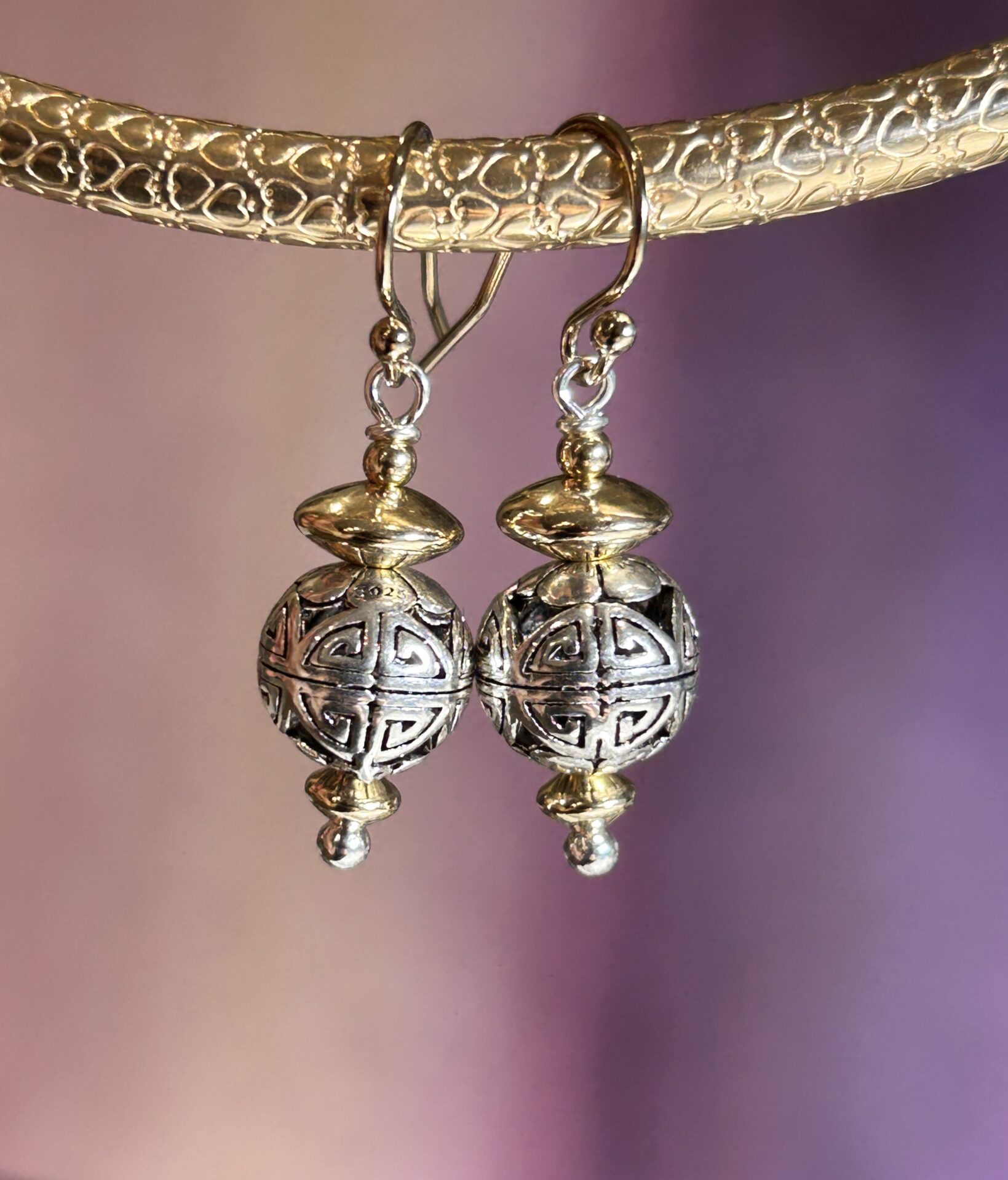 Mae 2 Tone Earrings