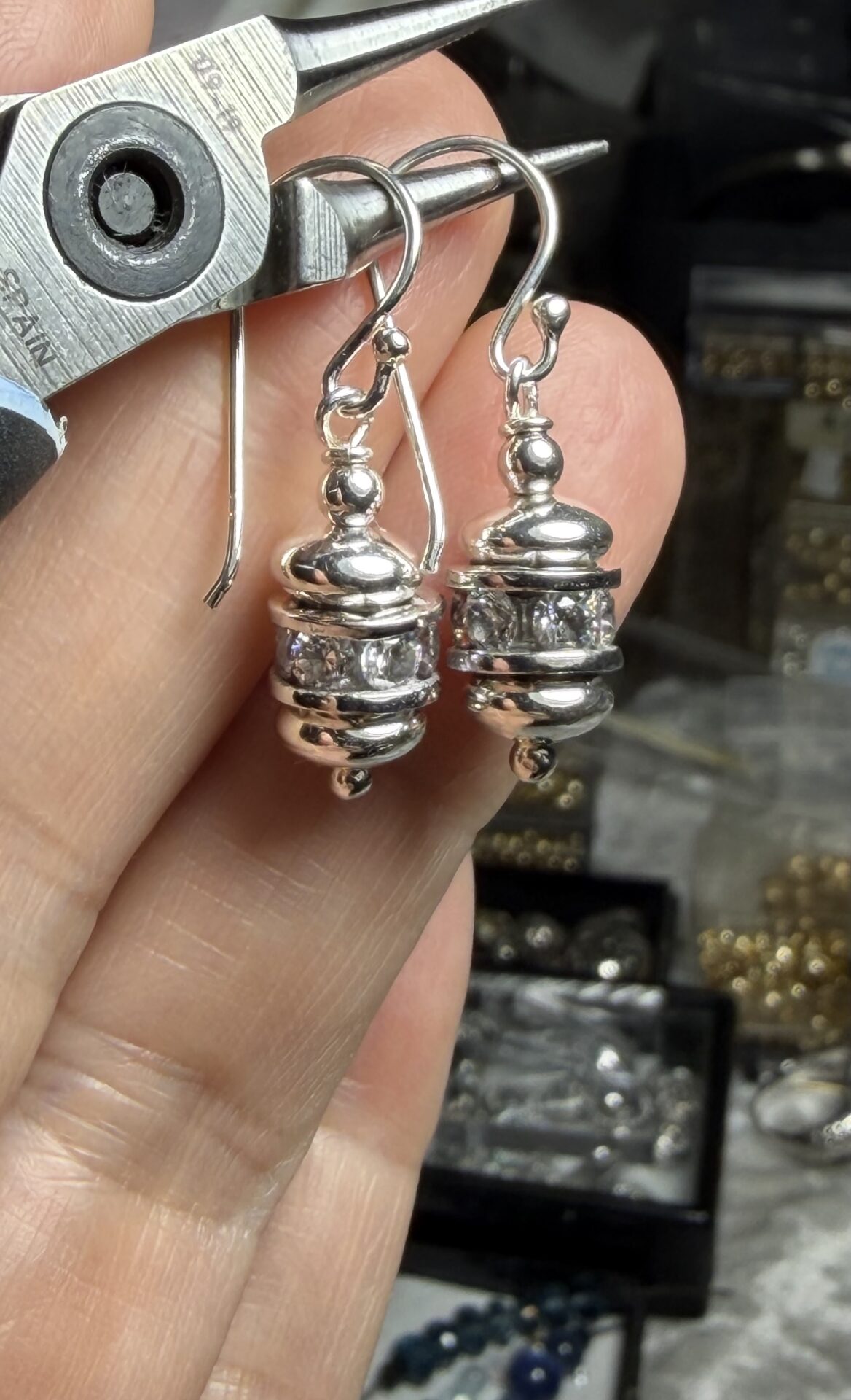 Eliza Cz 925 Silver Earrings