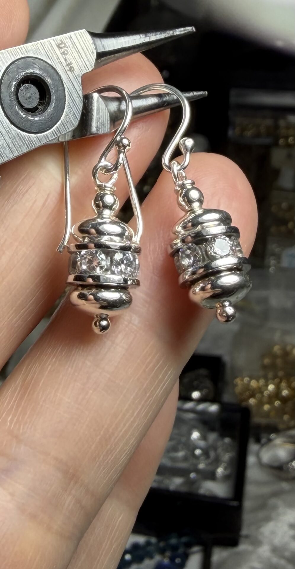 Eliza Cz 925 Silver Earrings - Image 2
