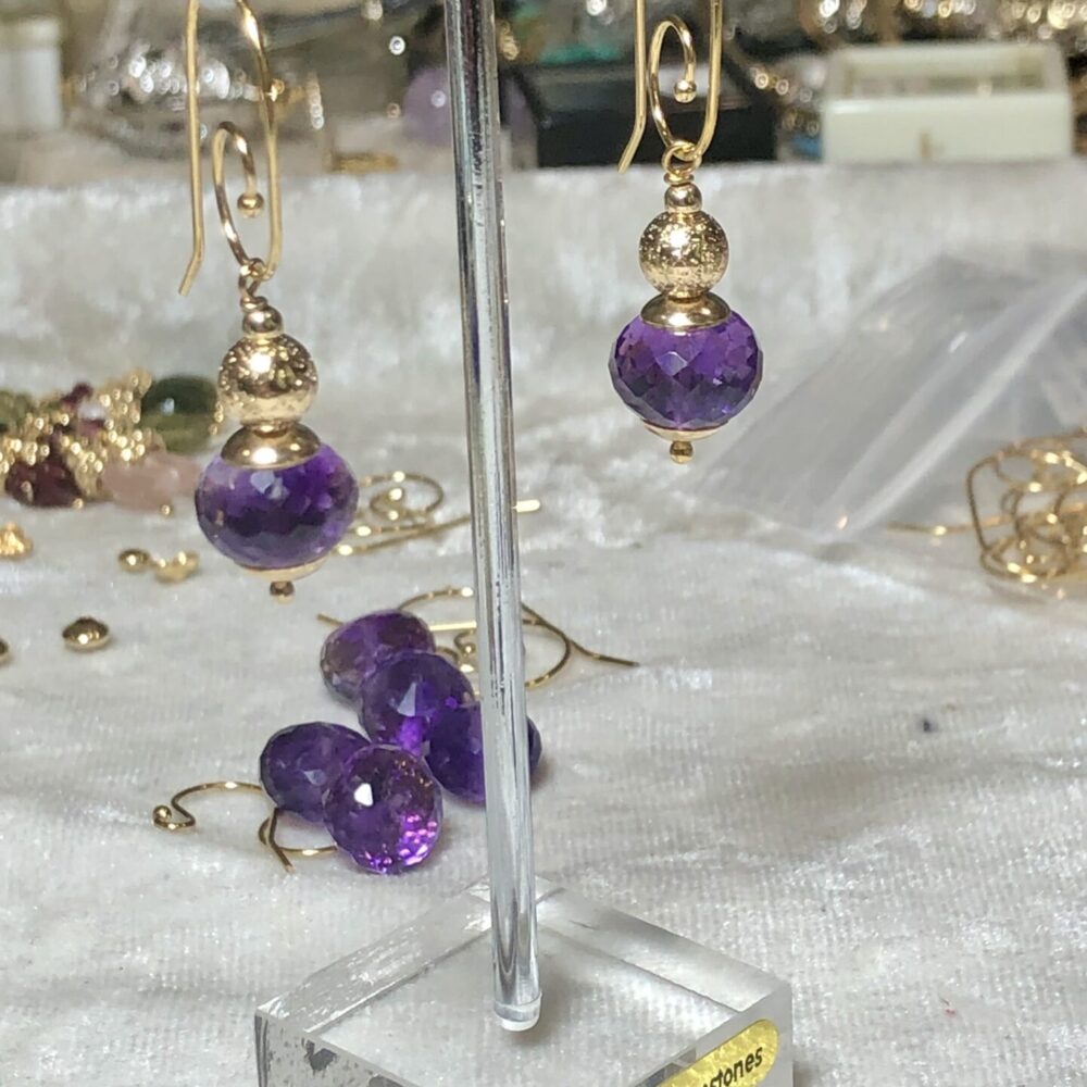 Earrings Gem Amethyst Amirah