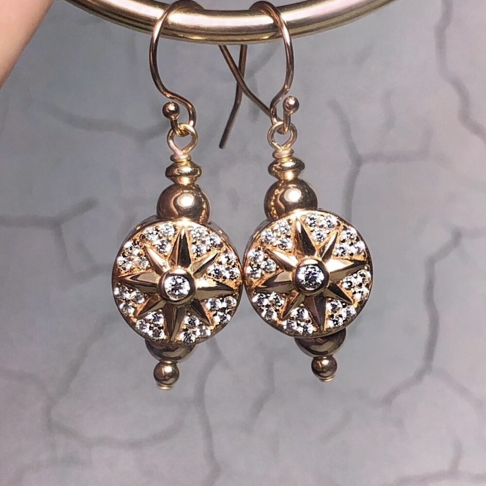 Earrings 2 Tone Saniya Cz
