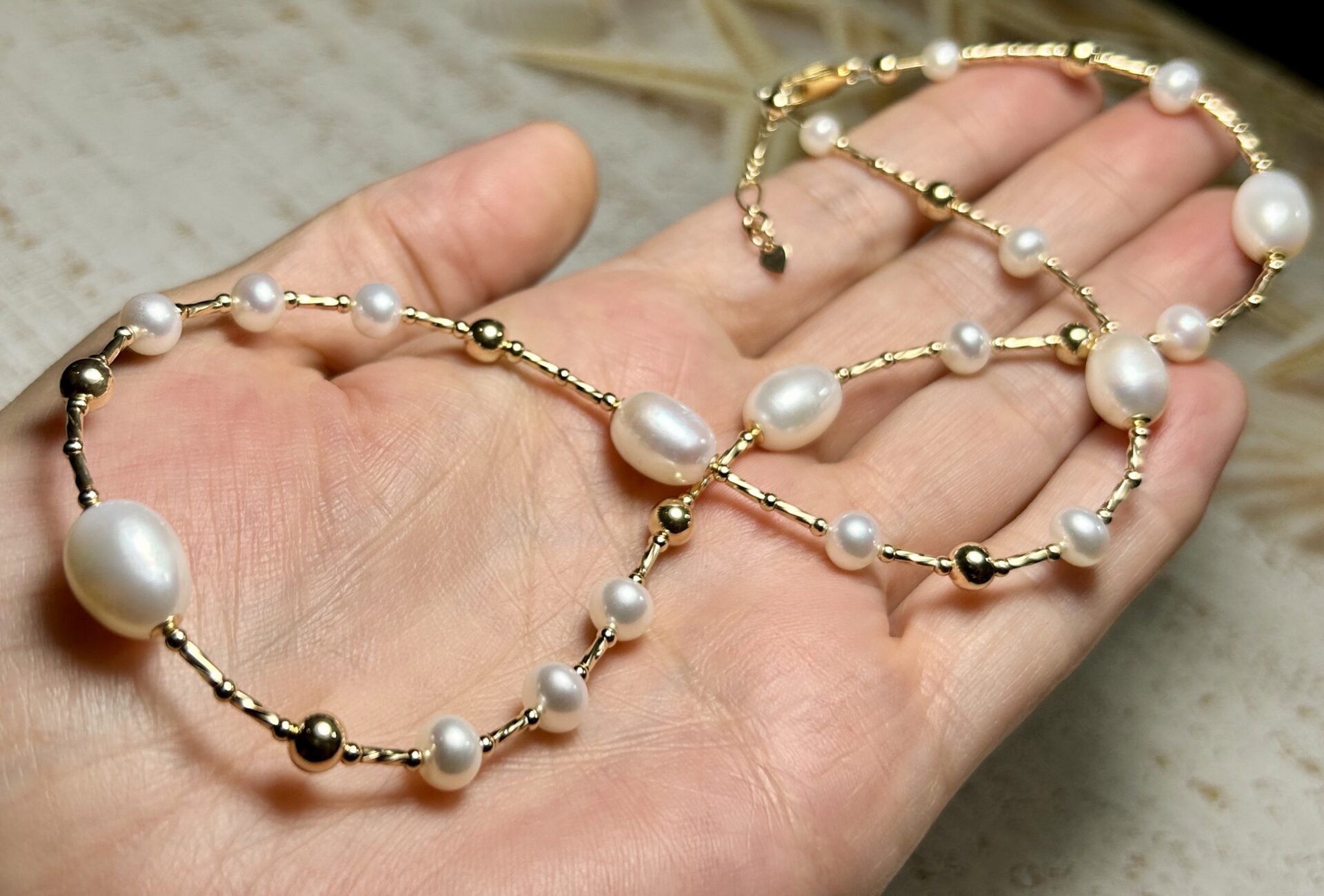 Necklace Pearl Holli Gold Filled - Image 3